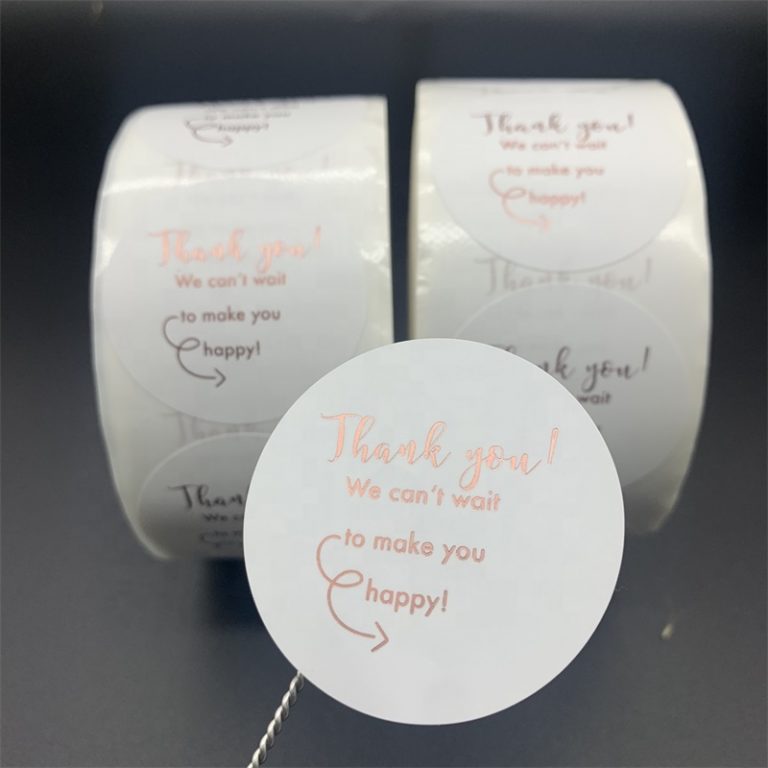 Printing Circular Logo Sticker Roll