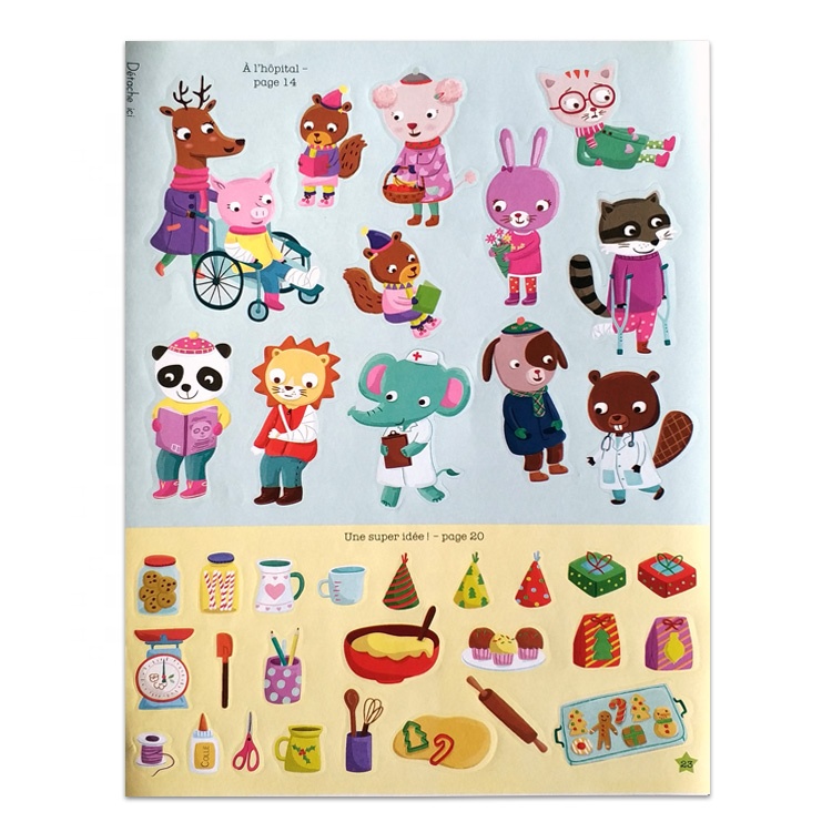 How to custom sticker sheet? In stock supply sticker sheet with factory