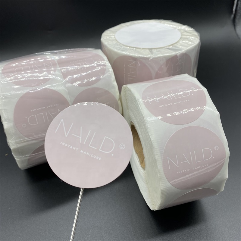 Printing Circular Logo Sticker Roll